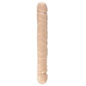 Alternative view of Doc Johnson Jr. Veined Double Header Bender Dildo 12" White 雙頭仿真陽具12寸白色
